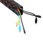 Nano RS desk cable organizer / cable grille  1345mm  black and red  RS125 - imagine 5