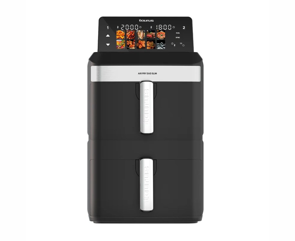 cps-1f240a3fec1473622a52fd2ba7381526-2026-01-18-01-50-39 Taurus Air Duo Slim oil-free fryer with two baskets - imagine 1