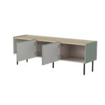 Cama FELLINI TV cabinet 150x40x52 olive + oiled oak top - imagine 2