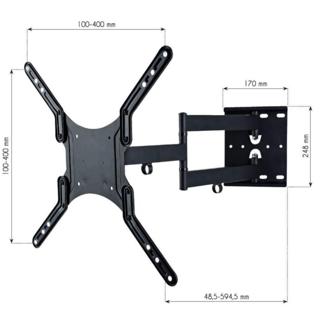 Techly 23-55 Universal LCD TV Wall Mount Bracket Black  ICA-PLB 136M - imagine 4