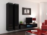 Cama Full cabinet VIGO '180' 180/40/30 black/black gloss - imagine 7