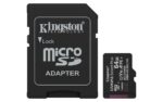 Kingston Technology 64GB microSDXC Canvas Select Plus Gen3 100MB/s A1 Card + Adapter