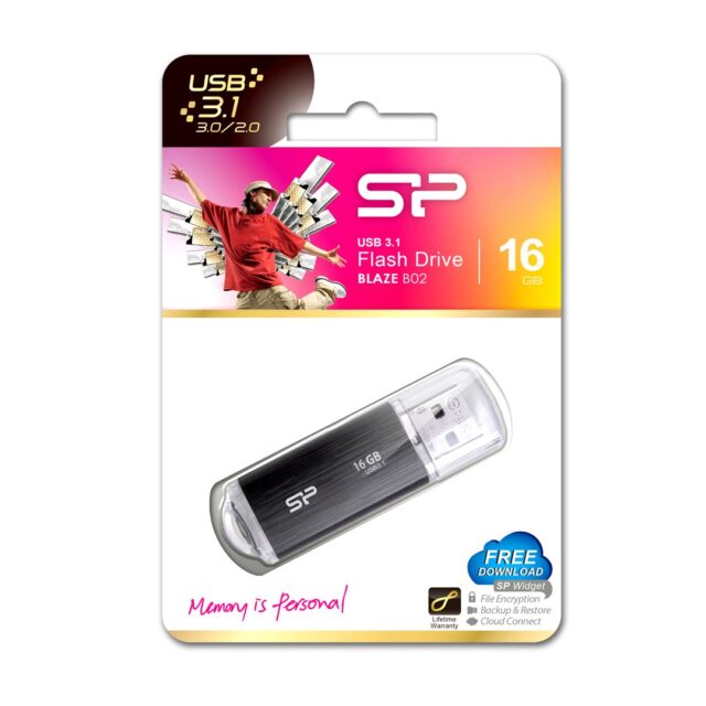 SILICON POWER Blaze B02 Pendrive USB flash drive 16 GB USB Type-A 3.2 Gen 1 (SP016GBUF3B02V1K) Black - imagine 6