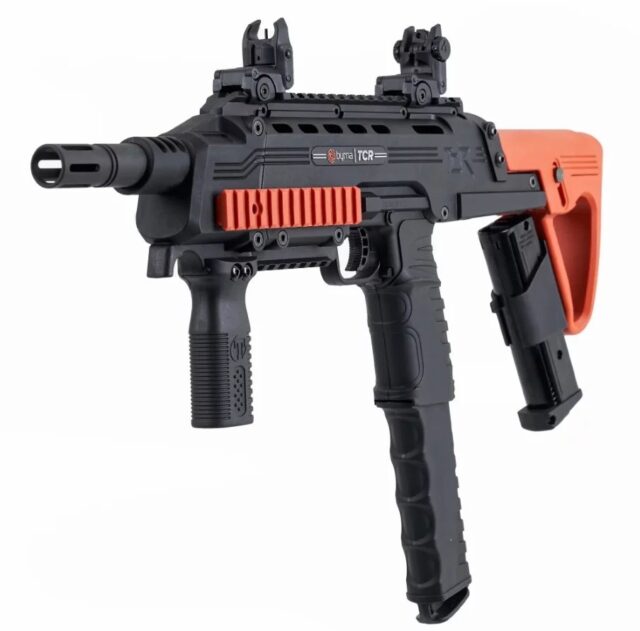 Rifle for rubber and pepper bullets BYRNA TCR PRO cal.68 CO2 12 g Black (TK68402-ORN) - imagine 3