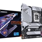 GIGABYTE B760M AORUS ELITE WIFI6E GEN5 Motherboard - Supports 14th Gen. Intel Core CPUs  12+1+1 phases VRM  up to 5600MHz DDR5  2xPCIe 4.0 M.2  Wi-Fi 6E  2.5 GbE LAN  USB 3.2 Gen 2x2