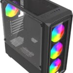 Savio Noctis Glass RGB Cube Black