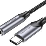 Przejściówka audio Vention USB-C do gniazda słuchawkowego 3 5 mm z adapterem DAC ze stopu aluminium 1m
