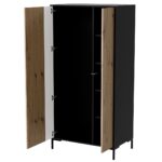 Cama MERCI wardrobe 90 x 55 x 184 cm black/oak artisan - imagine 2
