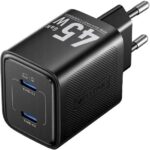 Ładowarka Vention 45W GaN PD 2x USB-C czarna