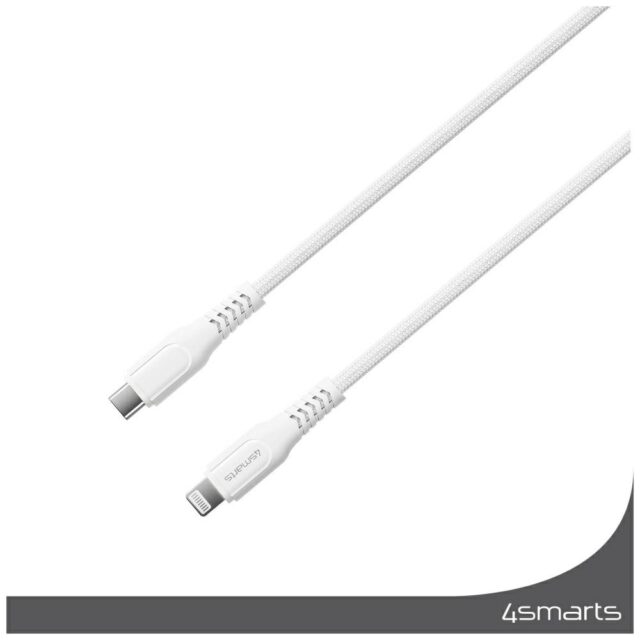 4smarts Lightning to USB-C cable 30W 1.5m white - imagine 4