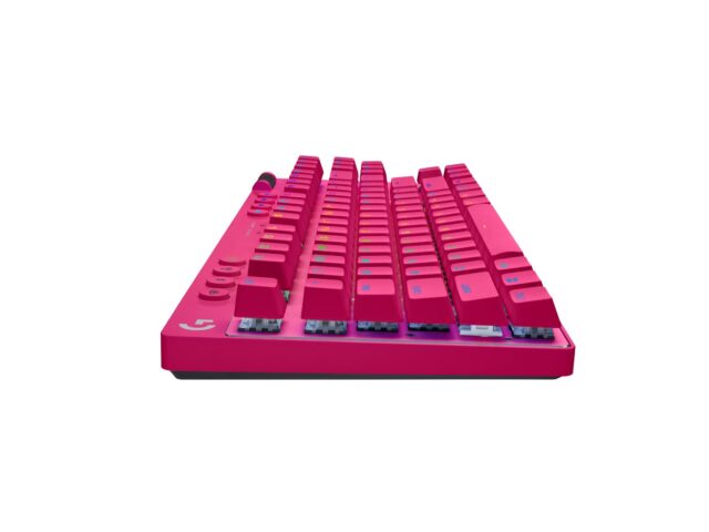 Logitech G PRO X TKL keyboard Gaming RF Wireless + Bluetooth QWERTY US International Pink - imagine 4