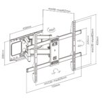 Gembird WM-80ST-02 Full-motion TV wall mount  37  - 80'' (60 kg) - imagine 3