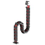 Nano RS desk cable organizer / cable grille  1345mm  black and red  RS125 - imagine 2