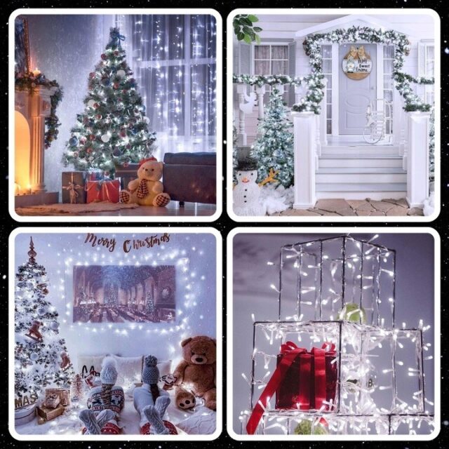 EXTRALINK LAMPKI CHOINKOWE ŚWIATEŁKA 300LED ZEWNĘTRZNE WEWNĘTRZNE BIAŁE ZIMNE 21,7M - imagine 9