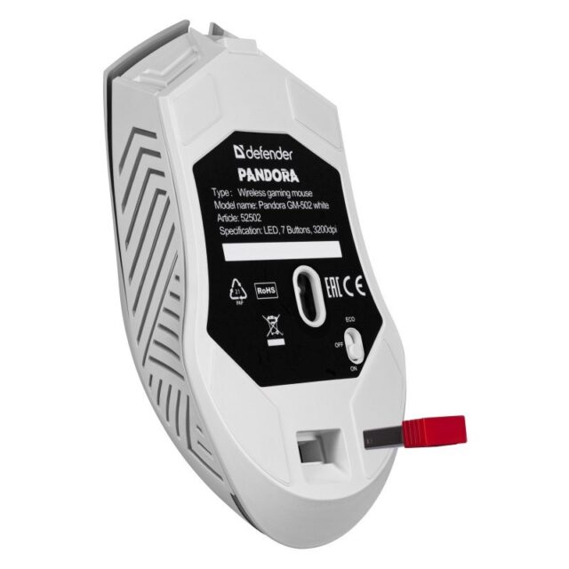 WIRELESS MOUSE DEFENDER PANDORA RF WHITE 3200dpi 7P - imagine 4