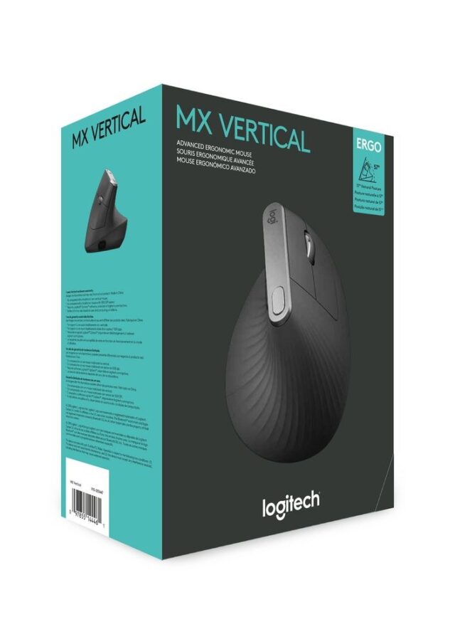 Logitech MX Vertical Advanced Ergonimic mouse RF Wireless+Bluetooth Optical 4000 DPI Right-hand - imagine 10