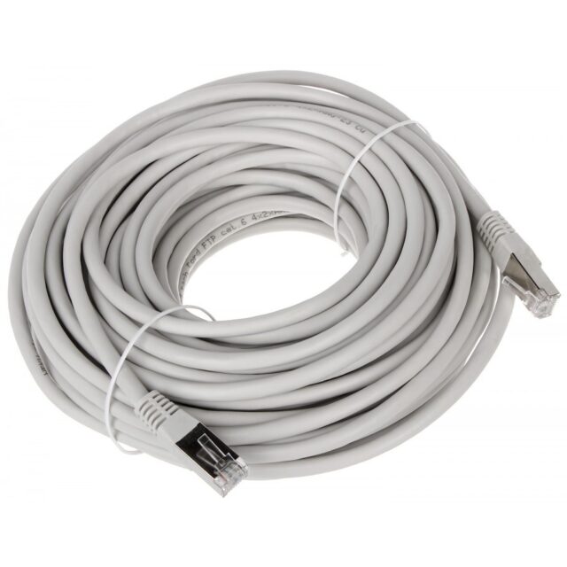 LANBERG PATCHCORD CAT.6 FTP NETWORK CABLE 20M GREY - imagine 2