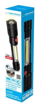 Esperanza Apate Black Hand flashlight LED - imagine 6