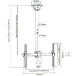 Techly 37-70 Telescopic Ceiling Long Support LED TV LCD  ICA-CPLB 946L - imagine 3