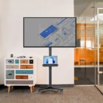 Maclean MC-949 TV Cart  Stand  Professional 32-55   on Casters  max. VESA 400x400  max. 25kg - imagine 6