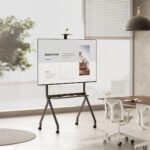 Maclean TV stand / cart  camera shelf  on casters  55-100   max load 120kg/10kg shelf  max. VESA 900x600  black  MC-114 B - imagine 8