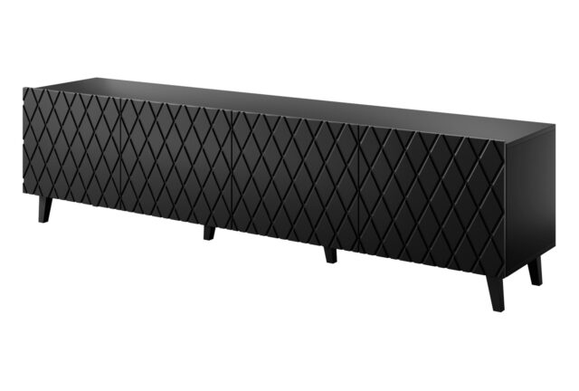 RTV cabinet ASTI 200x42x52 matte black - imagine 2