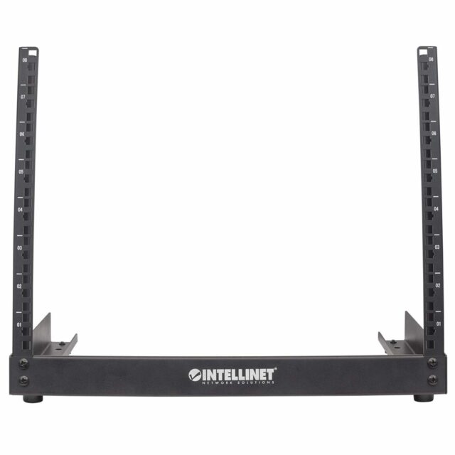 Intellinet 19  Network Rack - Open Frame (Desktop)  8U  Black  Flatpack - imagine 3