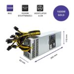 Qoltec 50177 PCI-E power supply Smart 1600W | 80 Plus Gold - Data mining - imagine 5