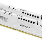 Kingston Technology FURY Beast 32GB 5200MT/s DDR5 CL40 DIMM (Kit of 2) White XMP
