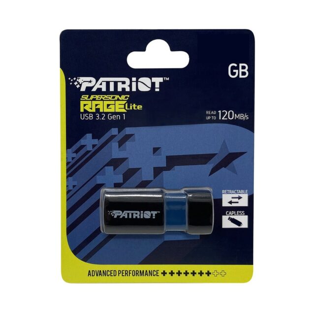 Patriot Memory Supersonic Rage Lite USB flash drive 64 GB USB Type-A 3.2 Gen 1 (3.1 Gen 1) Black  Blue - imagine 3