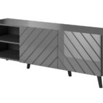 RTV cabinet ABETO 150x42x52 graphite/gloss