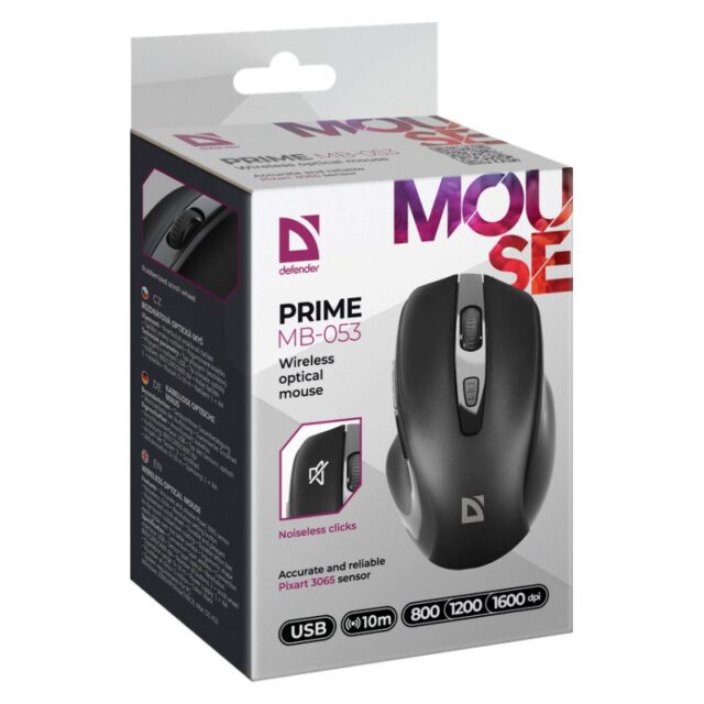 MOUSE DEFENDER PRIME MB-053 RF SILENT BLACK OPTICAL - imagine 4