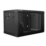 Lanberg wall mounted 19  rack cabinet 6U 600x450 black wf01-6406-10b