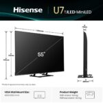 Hisense 55U7Q 139.7 cm (55 ) 4K Ultra HD Smart TV Wi-Fi Black 450 cd/m2 - imagine 7