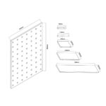 Maclean wooden board organizer  light wood color  60x80 cm  max. 20 kg  MC-131 WD - imagine 8