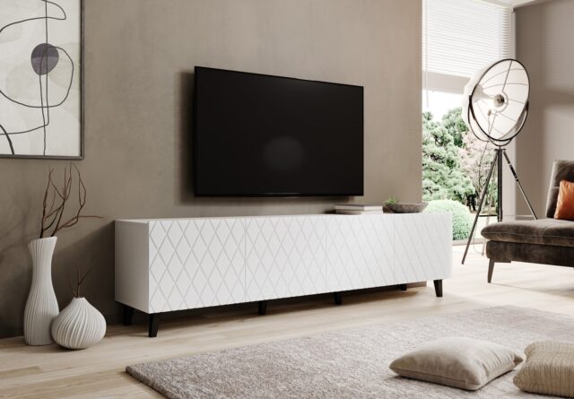 RTV cabinet ASTI 200x42x52 white matt - imagine 3