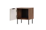 Cama Bedside cabinet  2 pcs. ALMERA 50x42x44 walnut/cashmere - imagine 2