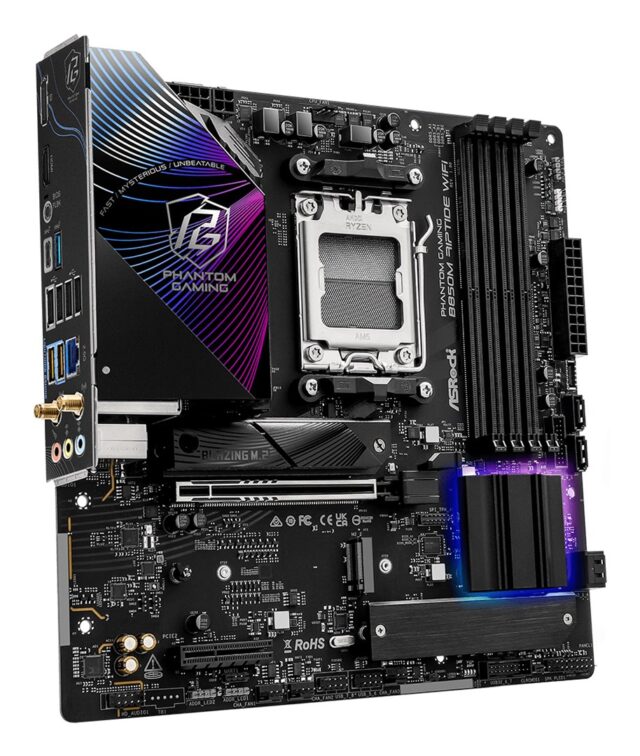 Asrock Phantom Gaming B850M Riptide WiFi AMD B850 Socket AM5 micro ATX - imagine 4