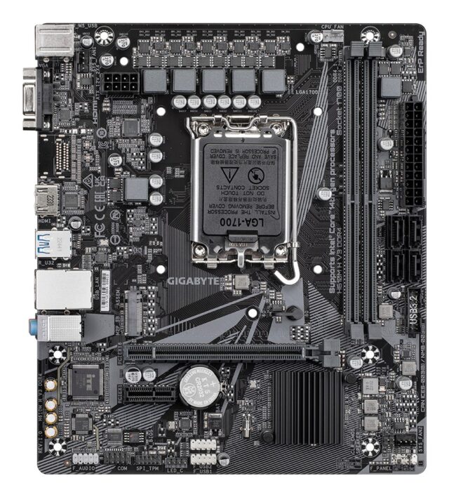 GIGABYTE H610M H V3 DDR4 Motherboard - Supports Intel Core 14th CPUs  4+1+1 Hybrid Phases Digital VRM  up to 3200MHz DDR4  1xPCIe 3.0 M.2  GbE LAN  USB 3.2 Gen 1 - imagine 2