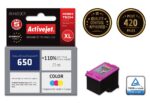 Activejet AH-650CR ink for HP printer; HP 650 CZ102AE replacement; Premium; 21 ml; color - imagine 2
