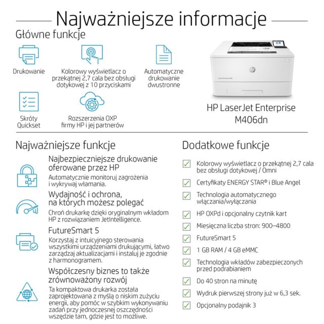 HP LaserJet Enterprise M406dn - imagine 16