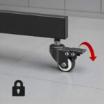 Maclean TV stand / cart  camera shelf  on wheels  37-70   max load 45kg/5kg shelf  max. VESA 600x400  MC-113 B - imagine 6