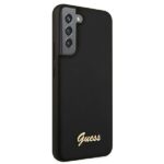 Guess GUHCS22MLSLMGBK S22+ S906 black hardcase Silicone Script Metal Logo - imagine 4