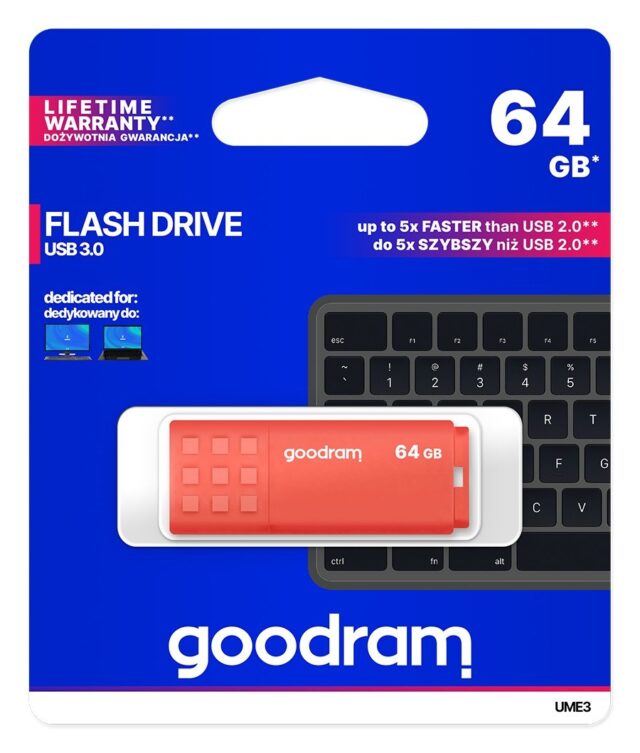 Goodram UME3-0640O0R11 USB flash drive 64 GB USB Type-A 3.2 Gen 1 (3.1 Gen 1) Orange - imagine 5