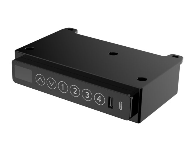 Activejet desk with electric height adjustment 140x70 ET119W-C black/walnut - imagine 12