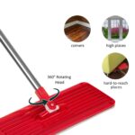 Flat Mop + Bucket + Telescopic Pole + 2 x Microfibre Pad 5.7L Floor Cleaning XXL Set Rotating Head - imagine 8