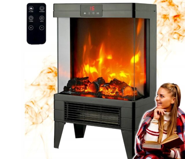 Grzejnik elektryczny w formie kominka Q20P CARRUZZO - imagine 4