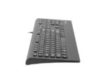 Natec Multimedia Keyboard BARRACUDA slim USB  US layout  black - imagine 2