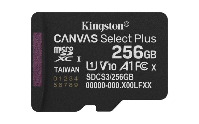 Kingston Technology 256GB microSDXC Canvas Select Plus Gen3 150MB/s A1 Card + Adapter - imagine 5