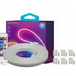 Taśma LED Vention Silicone Neon z pilotem IR i zasilaczem DC 12V 5m